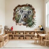 Wall Stickers: Wall Hole Koala in the Eucalyptus 4