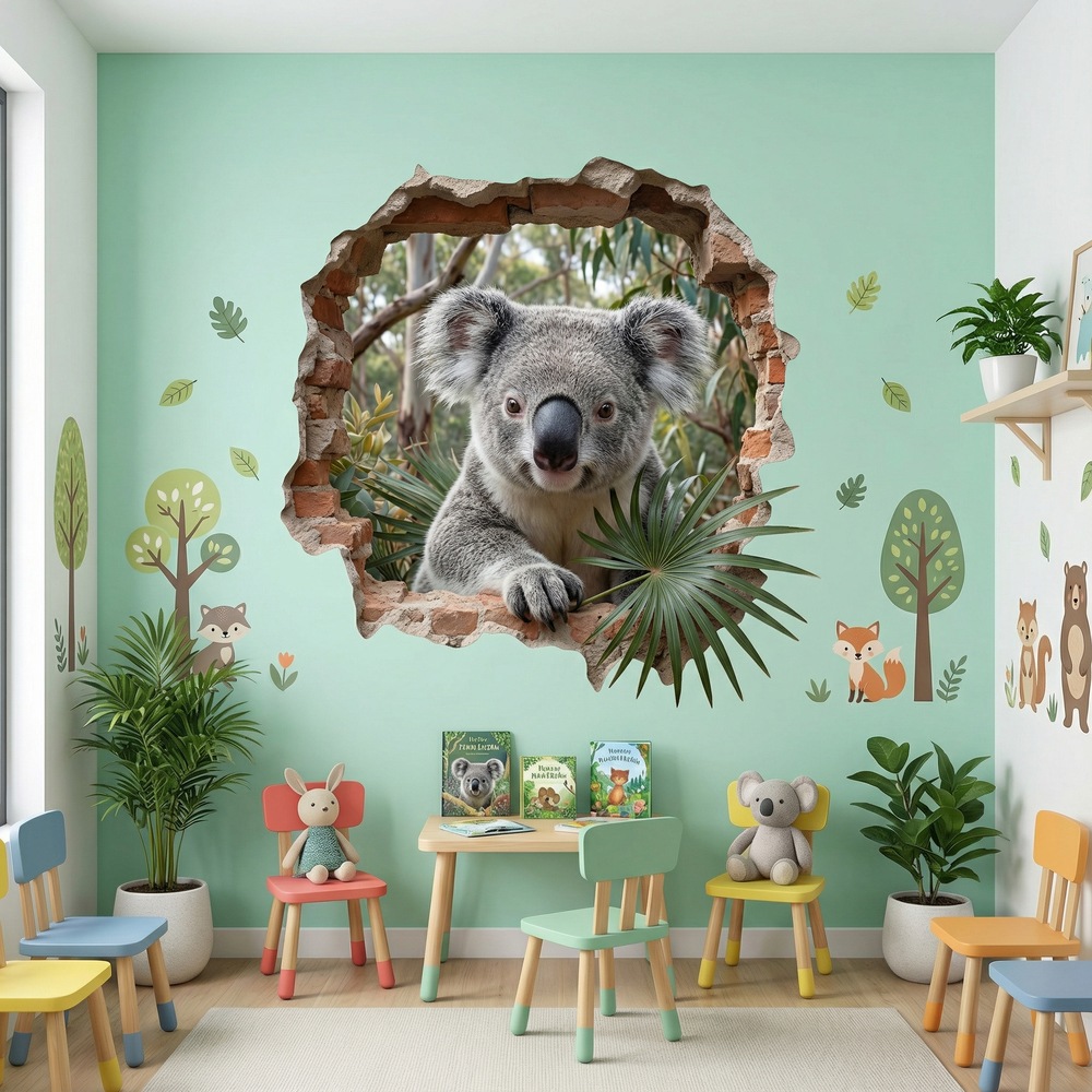 Wall Stickers: Wall Hole Koala