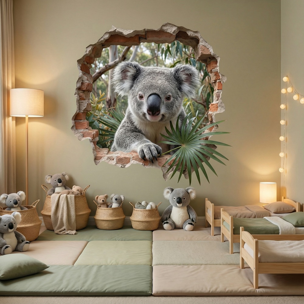Wall Stickers: Wall Hole Koala