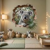 Wall Stickers: Wall Hole Koala in the Eucalyptus 8