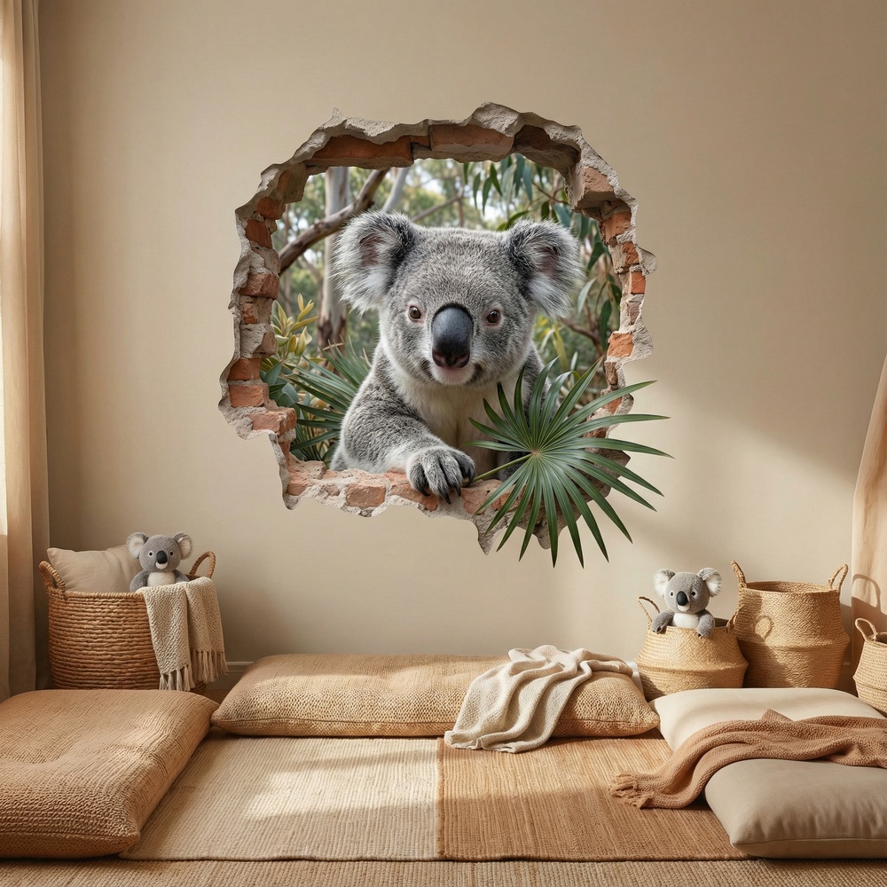 Wall Stickers: Wall Hole Koala