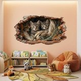 Wall Stickers: Wall Hole Kittens Ropes 3