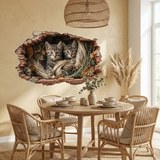 Wall Stickers: Wall Hole Kittens Ropes 6