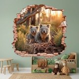 Wall Stickers: Wall Hole Koalas Forest 4