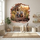 Wall Stickers: Wall Hole Koalas Forest 5