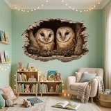 Wall Stickers: Wall Hole Barn Owls Nest 5
