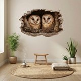 Wall Stickers: Wall Hole Barn Owls Nest 7