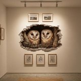 Wall Stickers: Wall Hole Barn Owls Nest 8
