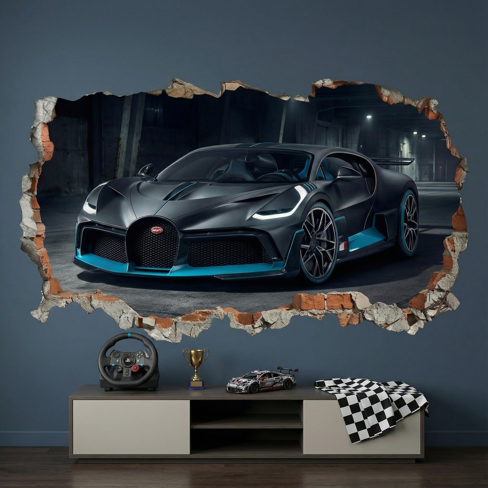 Wall Stickers: Wall Hole Bugatti Divo