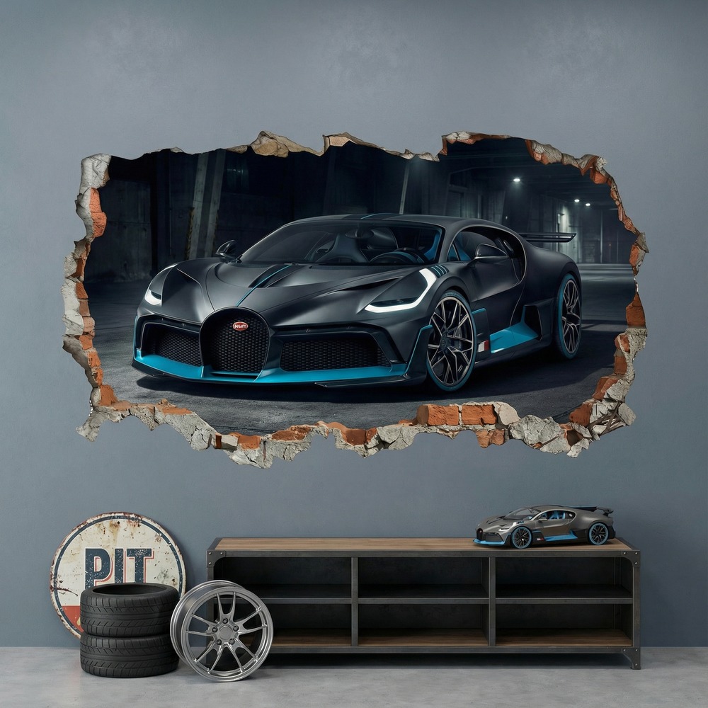 Wall Stickers: Wall Hole Bugatti Divo