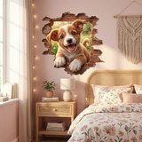 Wall Stickers: Wall Hole Happy Puppy 6
