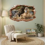Wall Stickers: Wall Hole Ducklings 3