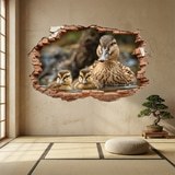 Wall Stickers: Wall Hole Ducklings 6