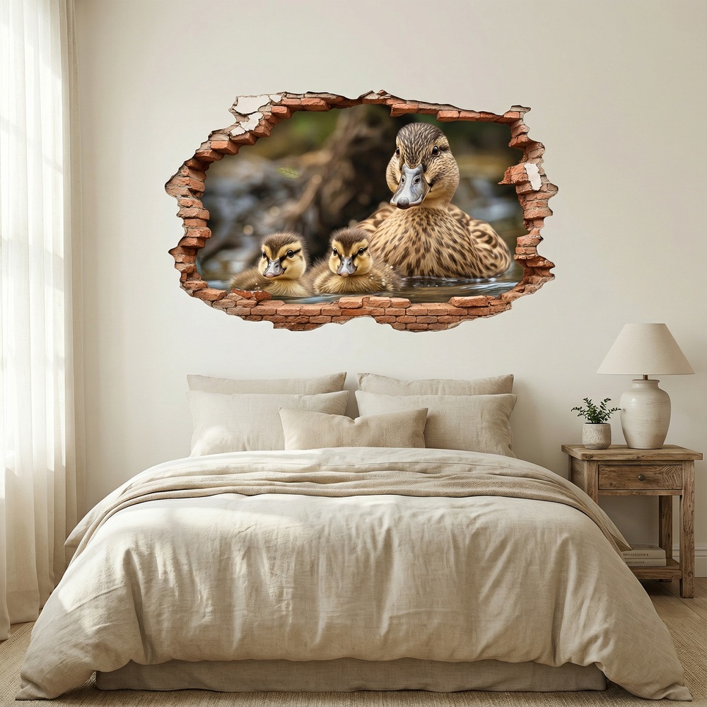 Wall Stickers: Wall Hole Ducklings