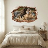 Wall Stickers: Wall Hole Ducklings 8