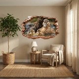 Wall Stickers: Wall Hole Ducklings 9