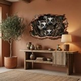 Wall Stickers: Wall Hole Lemurs 7