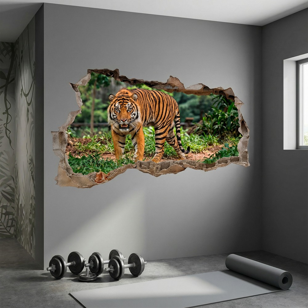 Wall Stickers: Wall Hole Bengal Tiger