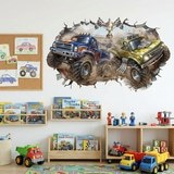 Stickers for Kids: Wall Hole Monster Trucks Race 6