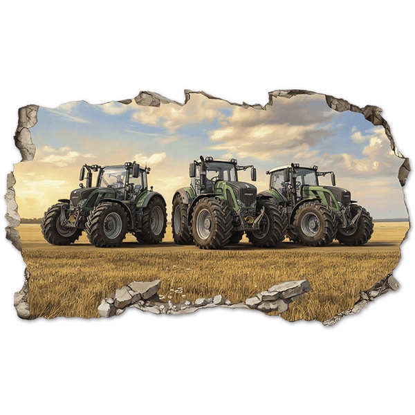 Wall Stickers: Wall Hole Field Tractors