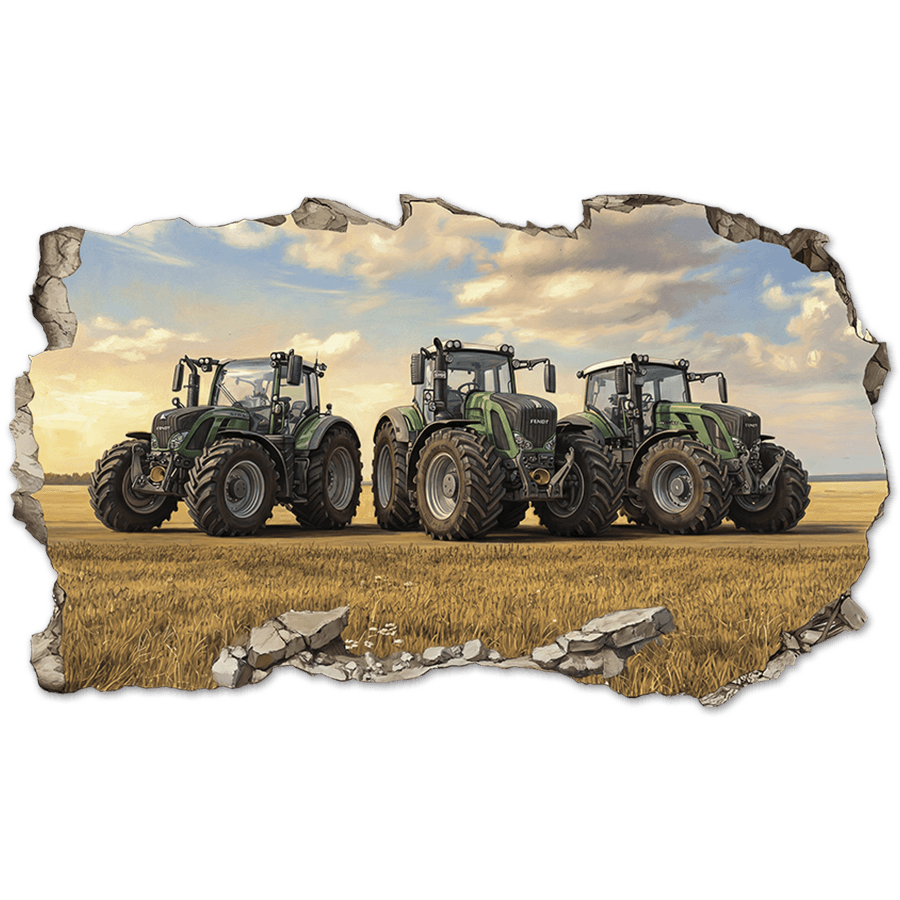 Wall Stickers: Wall Hole Field Tractors