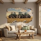 Wall Stickers: Wall Hole Field Tractors 5