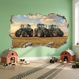 Wall Stickers: Wall Hole Field Tractors 7