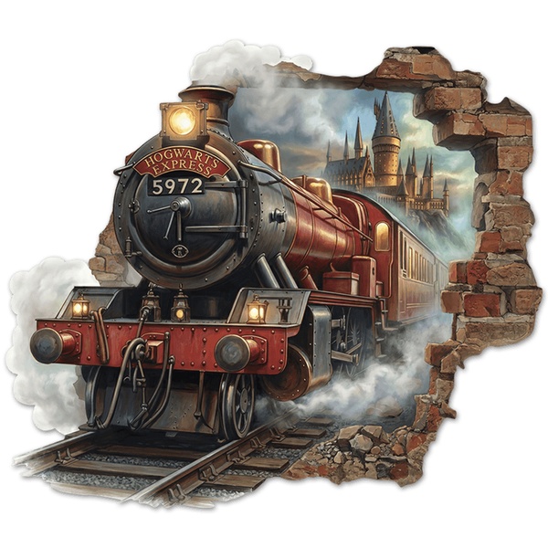 Wall Stickers: Wall Hole Harry Potter Train