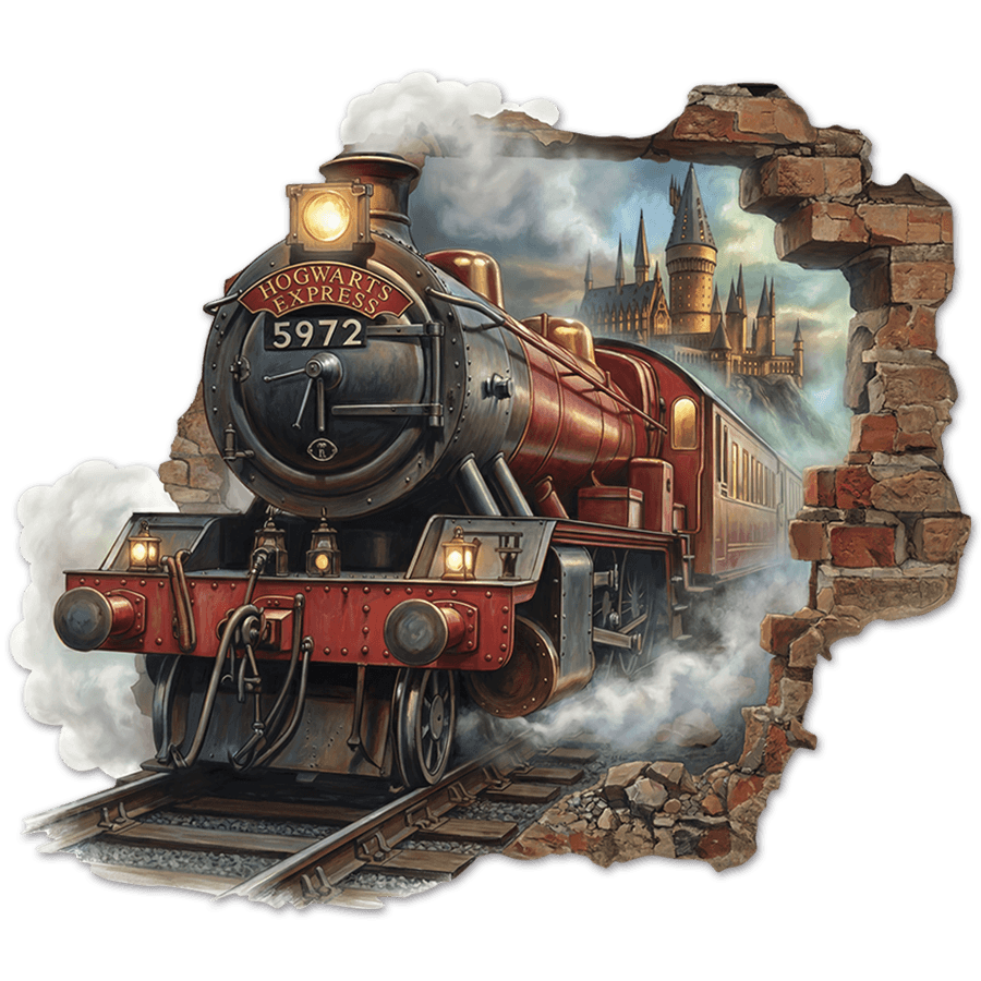 Wall Stickers: Wall Hole Harry Potter Train