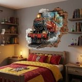 Wall Stickers: Wall Hole Harry Potter Train 3