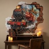 Wall Stickers: Wall Hole Harry Potter Train 4
