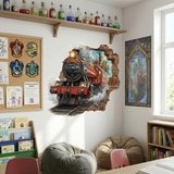 Wall Stickers: Wall Hole Harry Potter Train 5