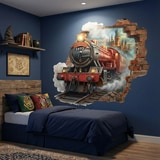 Wall Stickers: Wall Hole Harry Potter Train 6