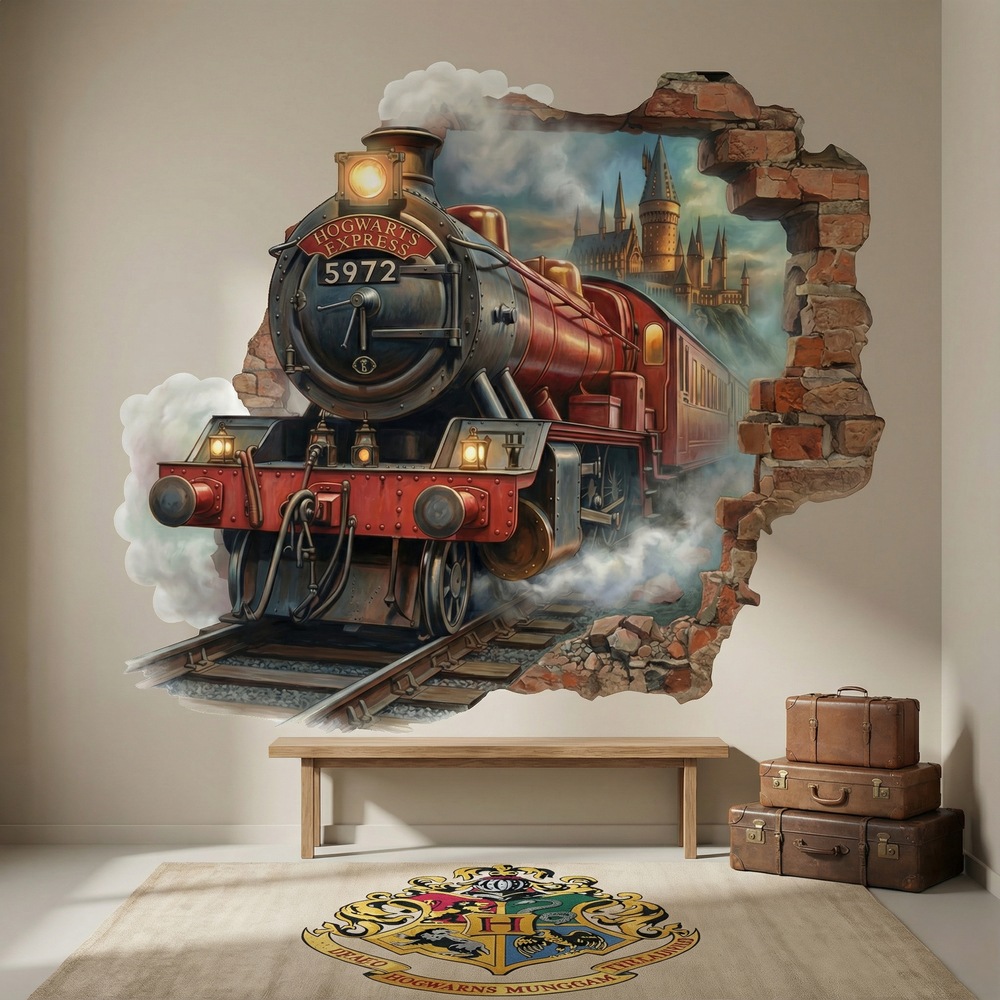 Wall Stickers: Wall Hole Harry Potter Train