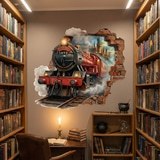 Wall Stickers: Wall Hole Harry Potter Train 9