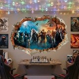 Wall Stickers: Wall Hole Harry Potter Characters 5