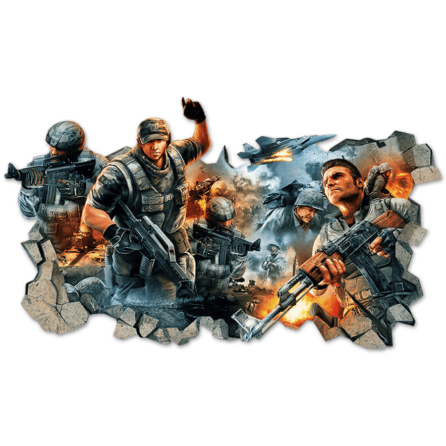 Wall Stickers: Wall Hole Shooter Video Game Gamer