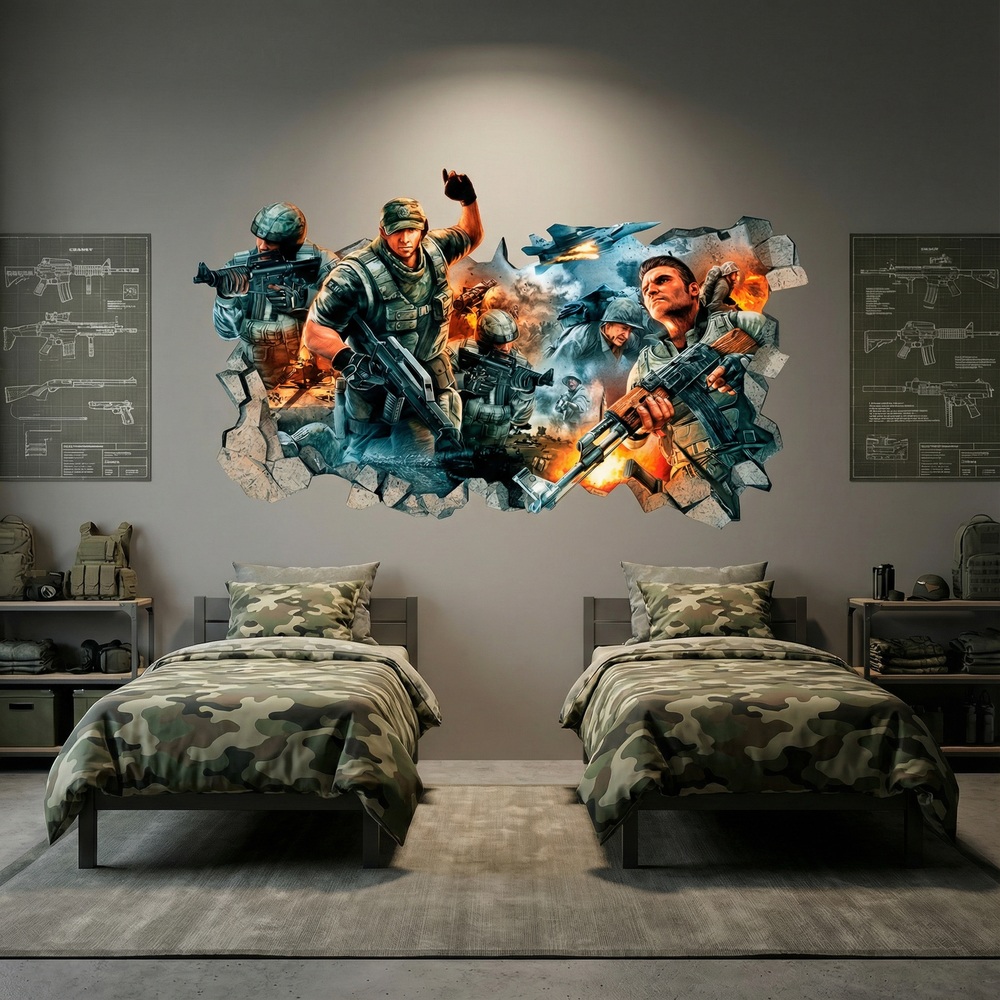 Wall Stickers: Wall Hole Shooter Video Game Gamer