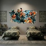 Wall Stickers: Wall Hole Shooter Video Game Gamer 3