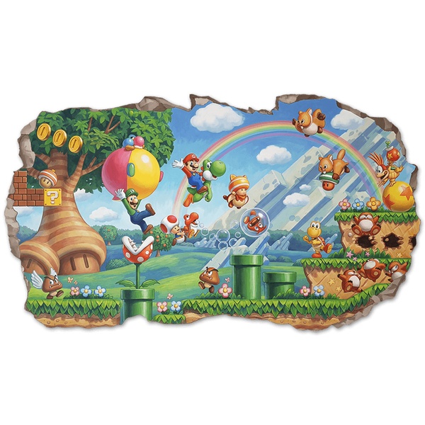 Stickers for Kids: Wall Hole Super Mario