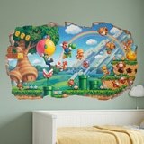 Stickers for Kids: Wall Hole Super Mario 5