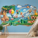 Stickers for Kids: Wall Hole Super Mario 7