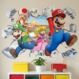 Stickers for Kids: Wall Hole Super Mario Characters 6