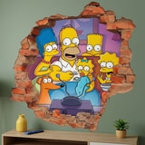 Stickers for Kids: Wall Hole Simpsons Family Sofa 3
