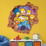Stickers for Kids: Wall Hole Simpsons Family Sofa 4