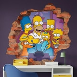 Stickers for Kids: Wall Hole Simpsons Family Sofa 7