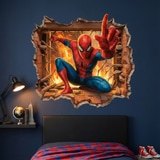 Stickers for Kids: SpiderMan Fire Wall Hole 6