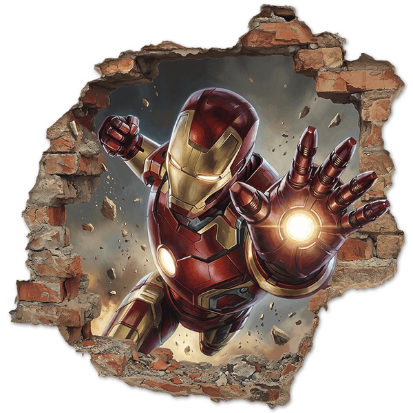 Stickers for Kids: Iron Man Impact Wall Hole