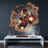 Stickers for Kids: Iron Man Impact Wall Hole 3