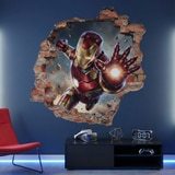 Stickers for Kids: Iron Man Impact Wall Hole 5